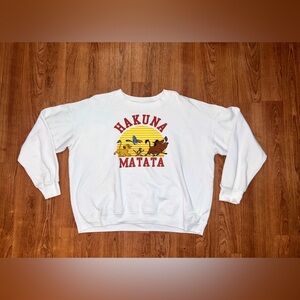 Vintage y2k HAKUNA MATATA the Lion King songs crewneck sweatshirt size XL